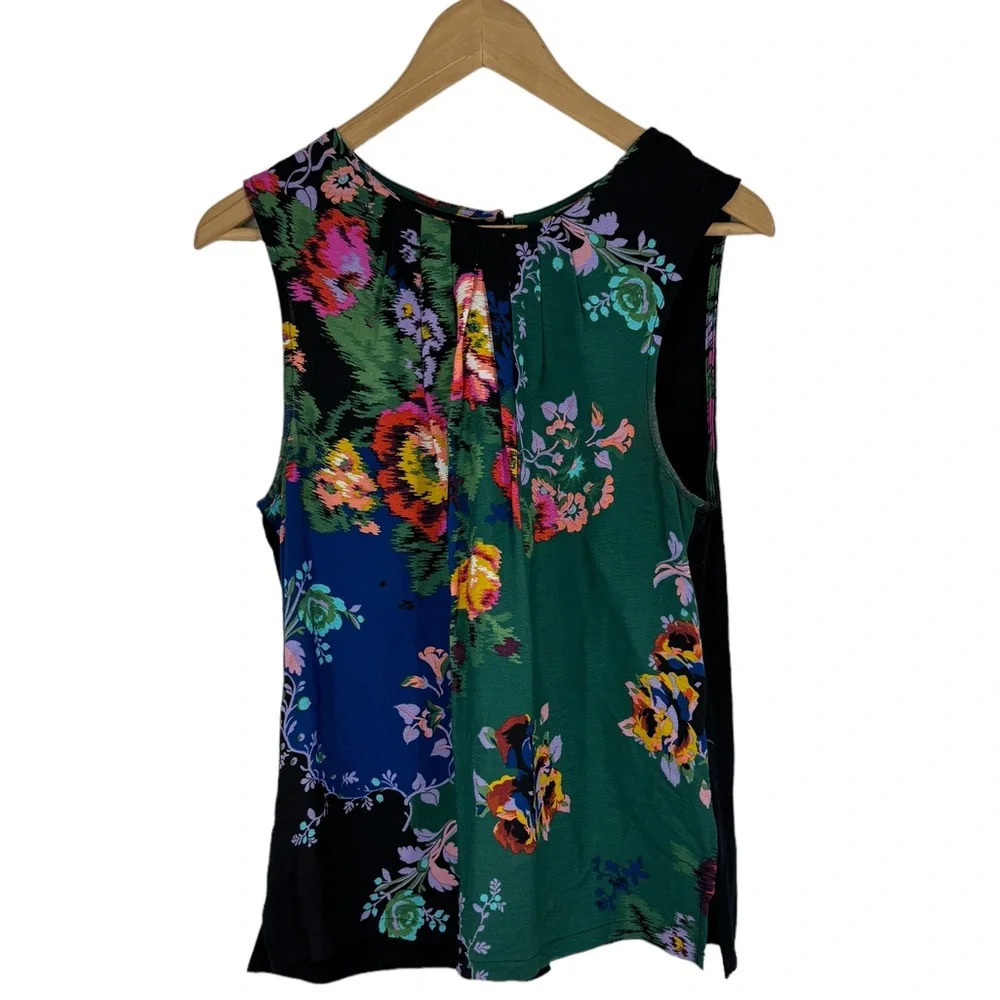 Anthropologie Vanessa Virginia floral sleeveless top S